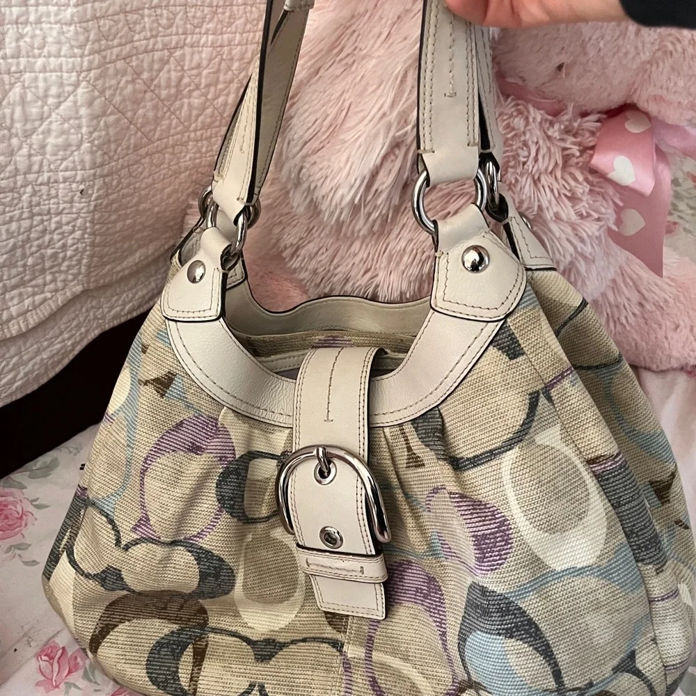 Coach Beige and Brown Women's Bag - Picture 11 of 12